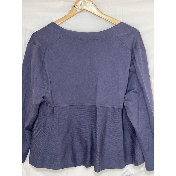 Women's Loft 3/4"sleeve sweater purple, XL New With Tags - Picture 6 of 11
